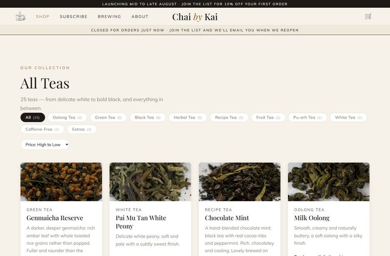 Chai by Kai online shop