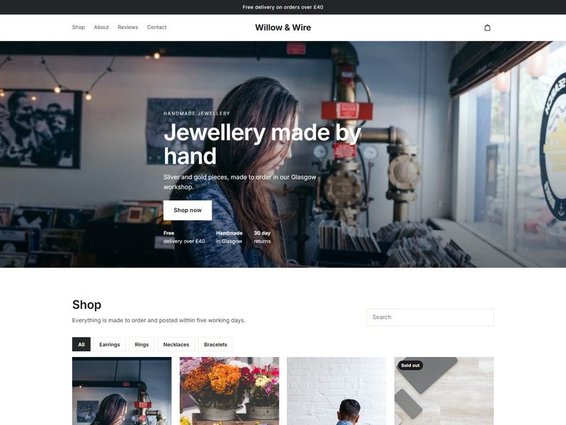 Online shop, modern website template