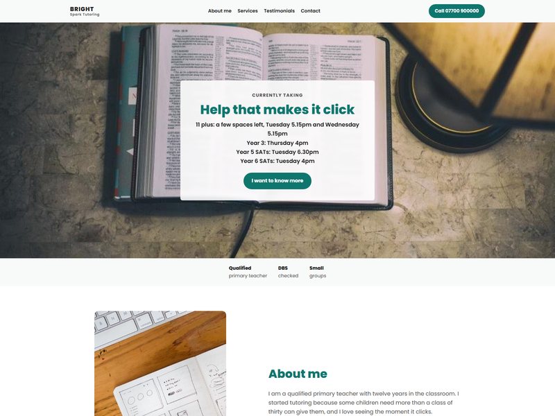 Tutor website template